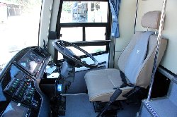 the bus cockpit