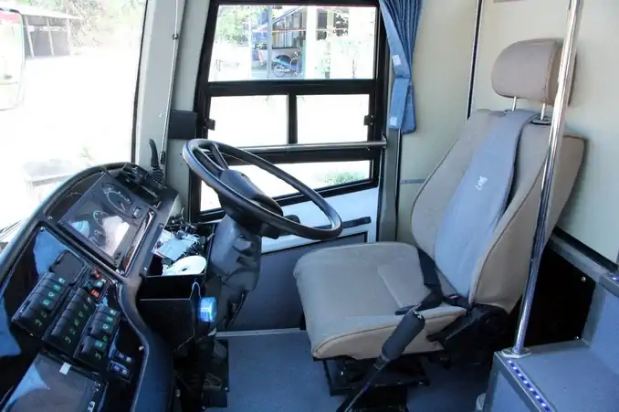 the bus cockpit